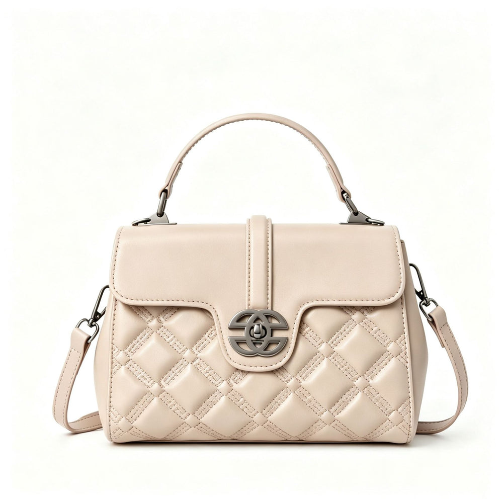 Women's Leather Flap Shoulder Bag, 23cm