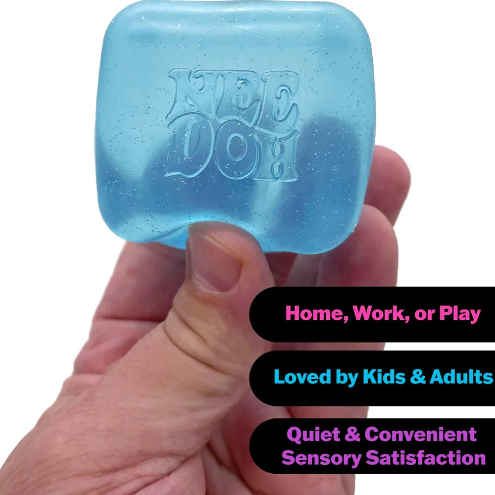 NeeDoh Nice Cube Sensory Squeeze & Stress Relief Fidget Toy – 2.25 Inch