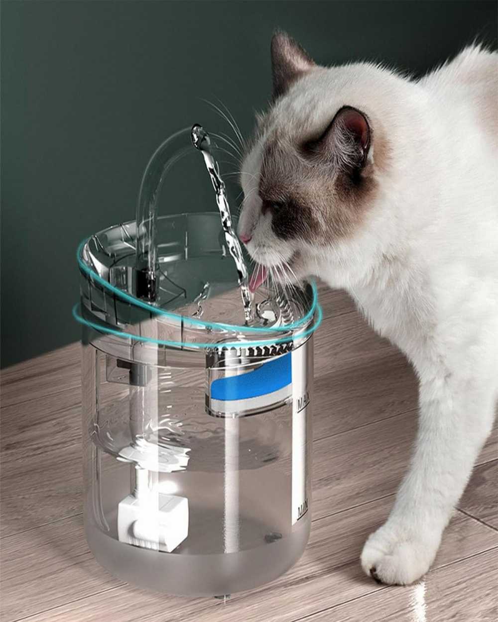 Cat Water Fountain Replacement Filters 8-Pack – 3-Layer Activated Carbon Filter for Automatic Pet Dispensers