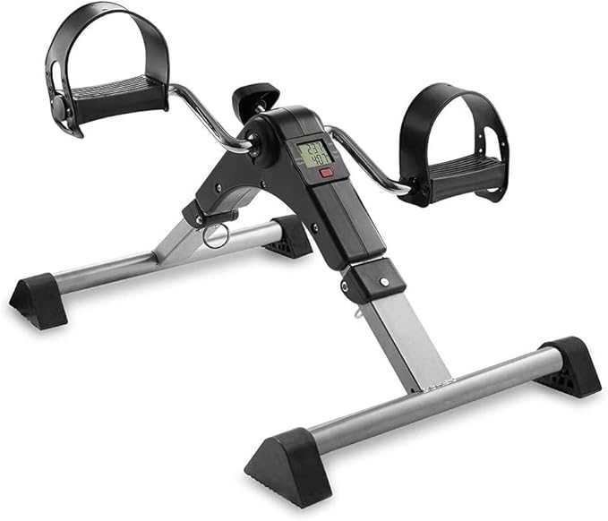 Pedal Exerciser Foldable Mini Exercise Bike – Arm & Leg Trainer with Adjustable Resistance & LCD Display