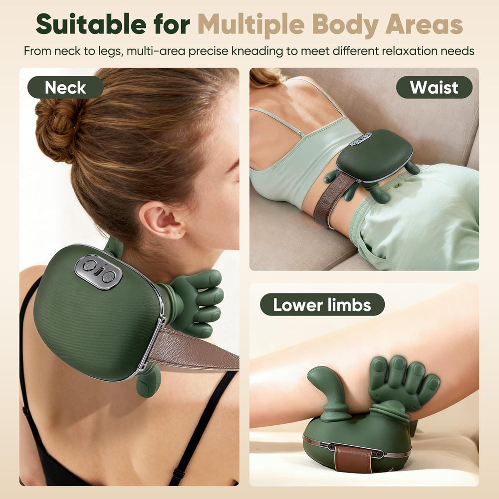 Wireless Neck & Shoulder Massager for Deep Kneading Relief