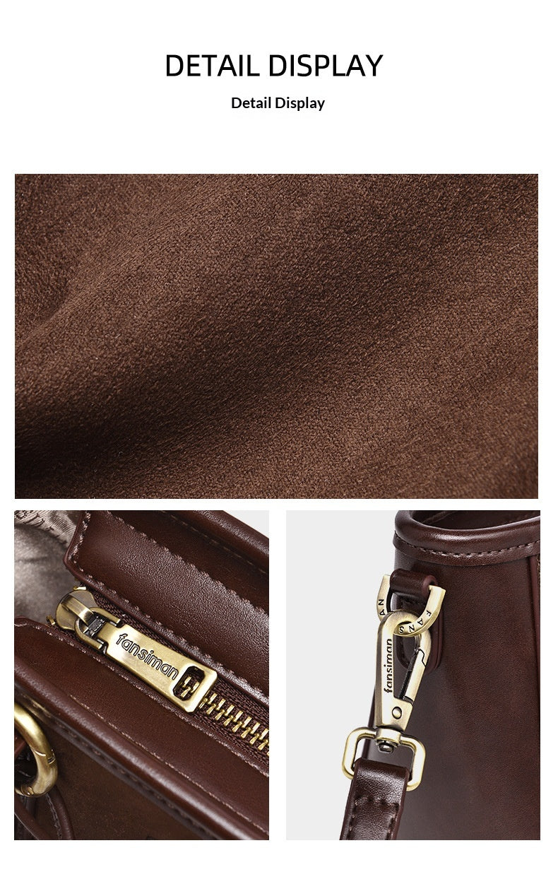 Women's Small PU Shoulder Bag, Ebony