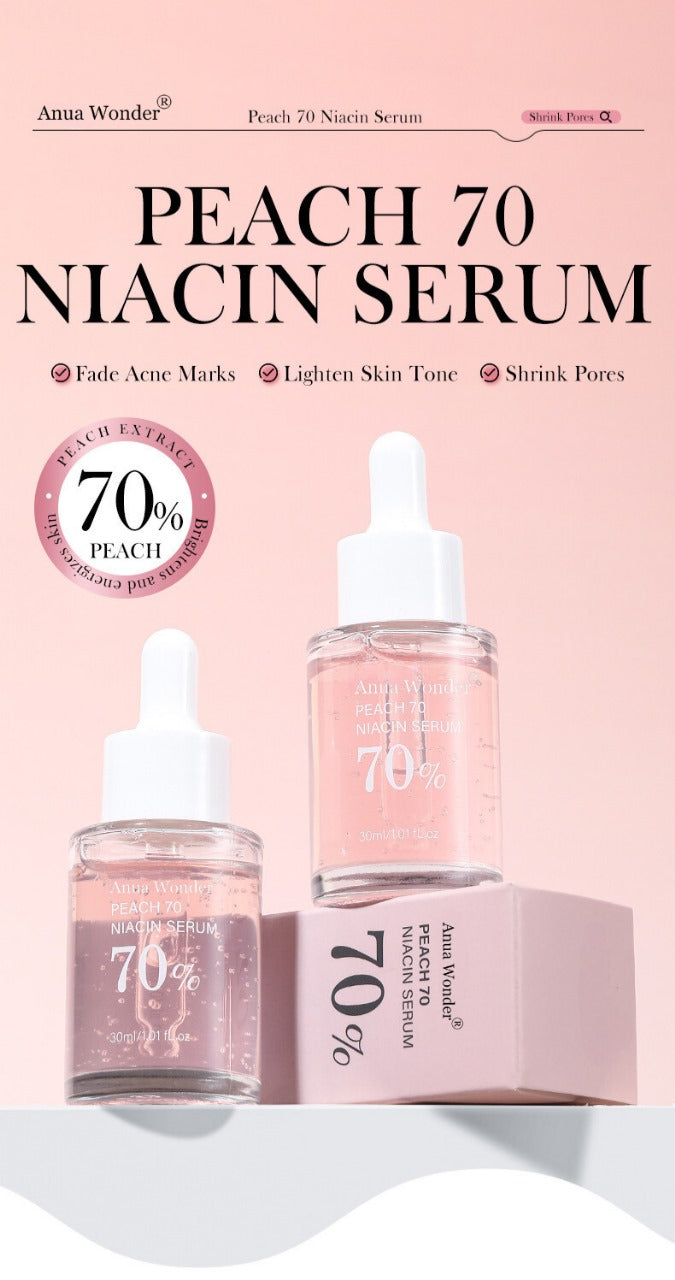 Anua Peach 70% Niacinamide Serum for Bright &amp; Glowing Skin