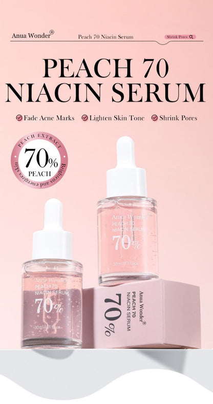 Anua Peach 70% Niacinamide Serum for Bright &amp; Glowing Skin