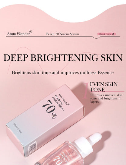 Anua Peach 70% Niacinamide Serum for Bright &amp; Glowing Skin