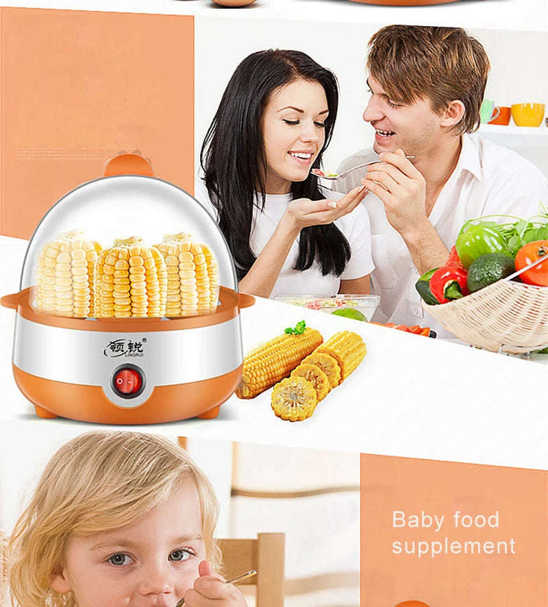 7-Egg Rapid Electric Cooker &amp; Food Steamer