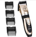 Pet grooming clipper with attachments on a white background