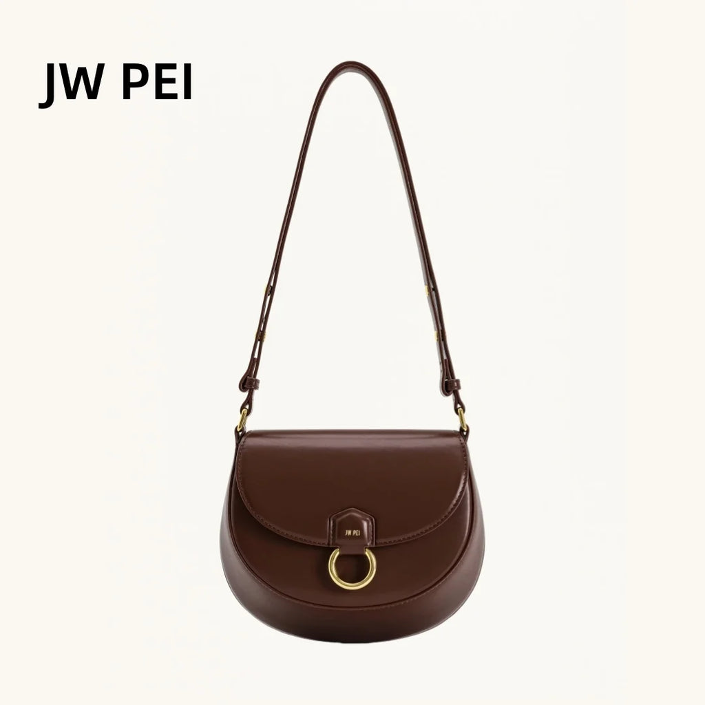 JW PEI Diana Ring Flap Saddle Bag 2026 Luxury Women's Shoulder Bag