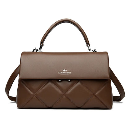 Korean Style Soft Leather Luxury Shoulder &amp; Crossbody Bag for Women