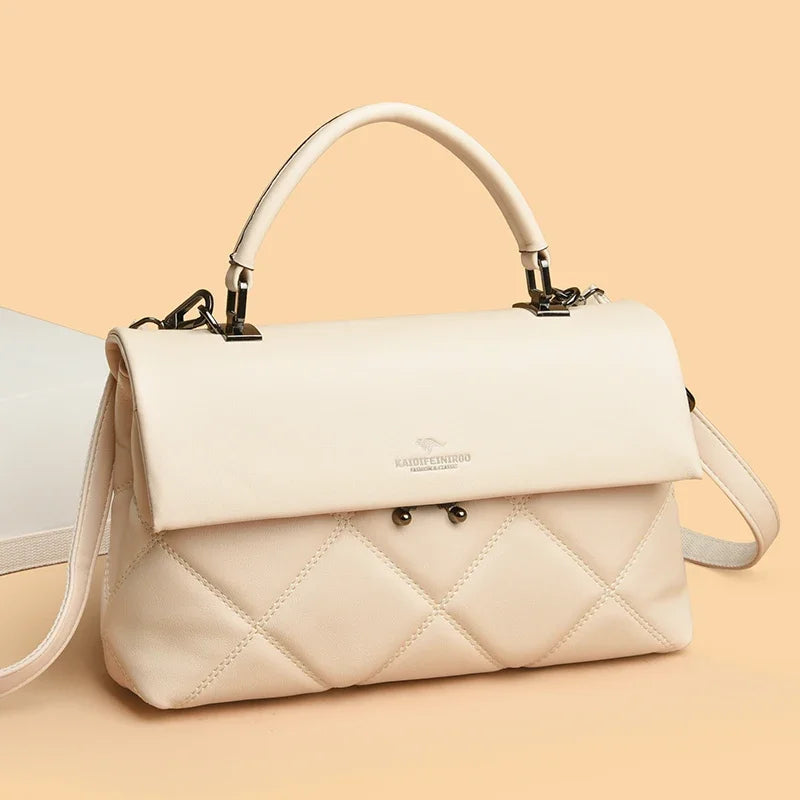 Korean Style Soft Leather Luxury Shoulder &amp; Crossbody Bag for Women
