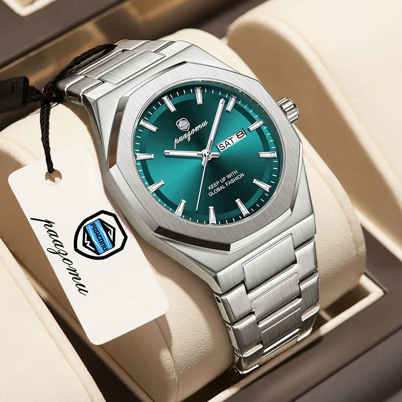 Luxury Stainless Steel Digital Quartz Watch