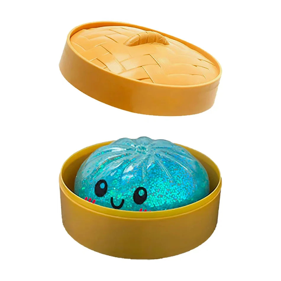 Glitter Dumpling Squishy Sensory Squeeze Toy for Stress Relief