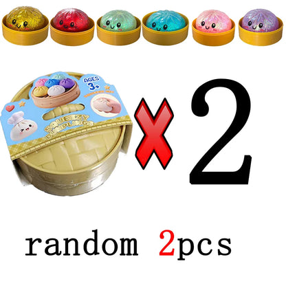 Glitter Dumpling Squishy Sensory Squeeze Toy for Stress Relief