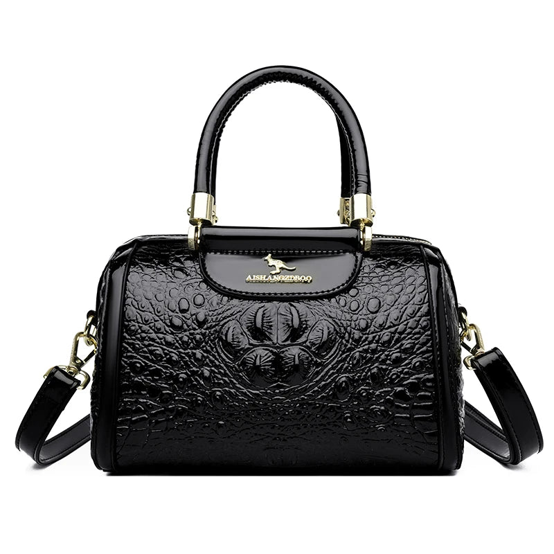 Women’s Crocodile Pattern Baguette Shoulder Bag