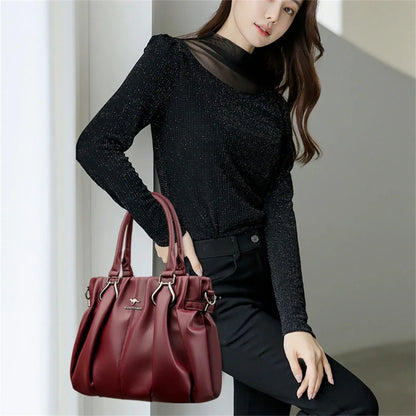 Luxury Casual Soft Leather Tote Bag for Women &amp; Everyday Use