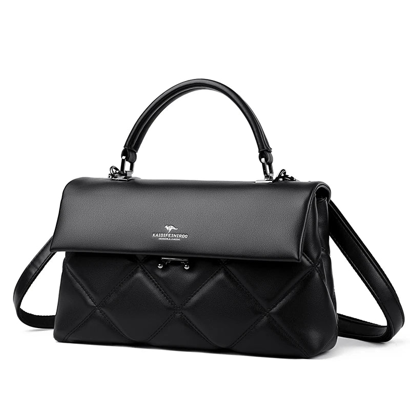 Korean Style Soft Leather Luxury Shoulder &amp; Crossbody Bag for Women