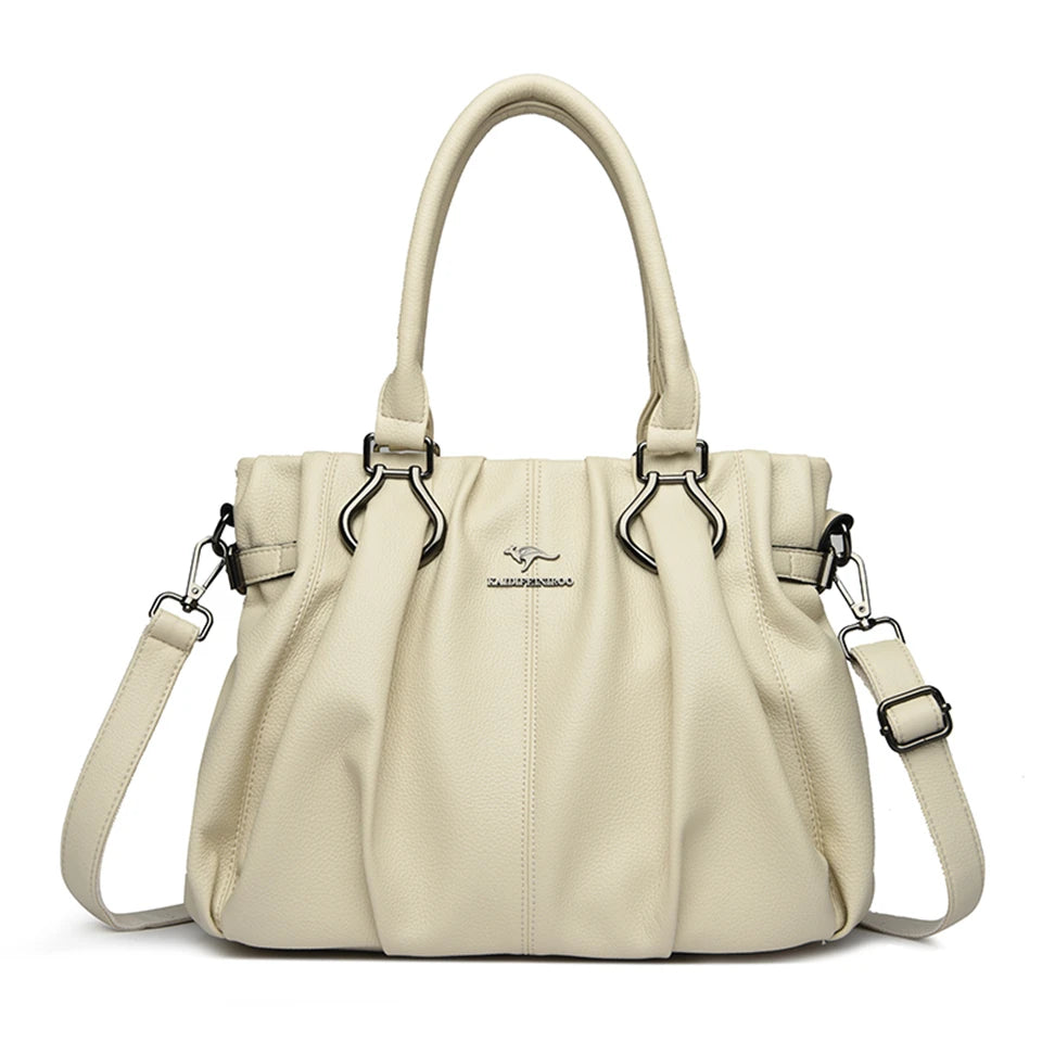 Luxury Casual Soft Leather Tote Bag for Women &amp; Everyday Use