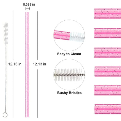 10-Piece Stanley Cup Accessories Set with Straws, Brush &amp; Flower Charms