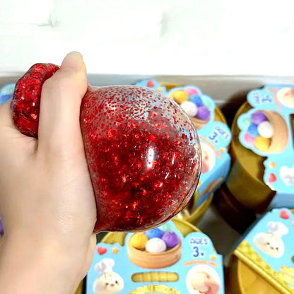 Glitter Dumpling Squishy Sensory Squeeze Toy for Stress Relief