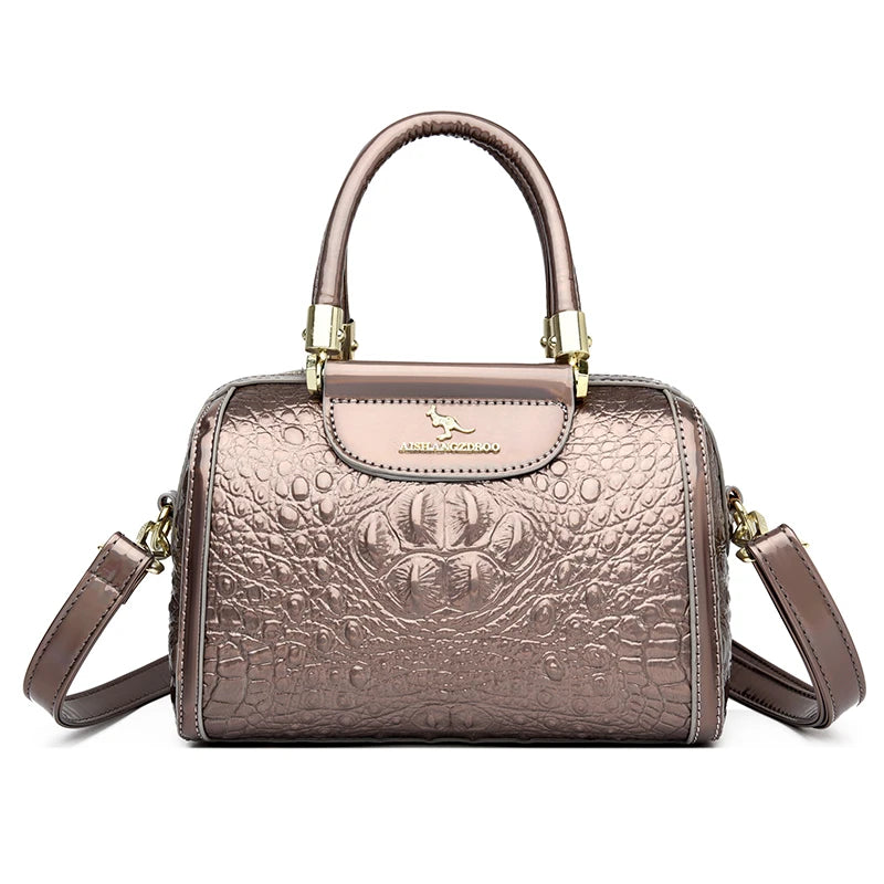Women’s Crocodile Pattern Baguette Shoulder Bag