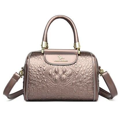 Women’s Crocodile Pattern Baguette Shoulder Bag