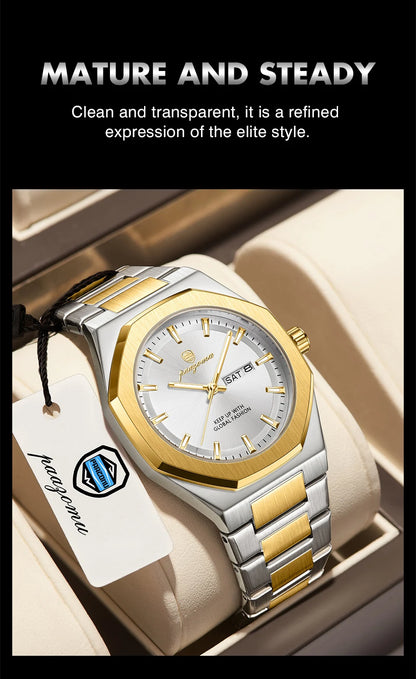 Luxury Stainless Steel Digital Quartz Watch