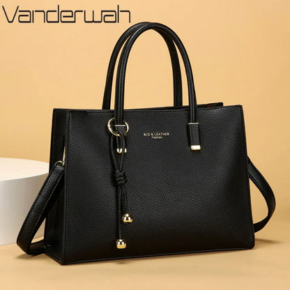 Genuine Leather Large Capacity Tote &amp; Crossbody Handbag for Women