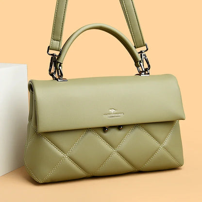 Korean Style Soft Leather Luxury Shoulder &amp; Crossbody Bag for Women