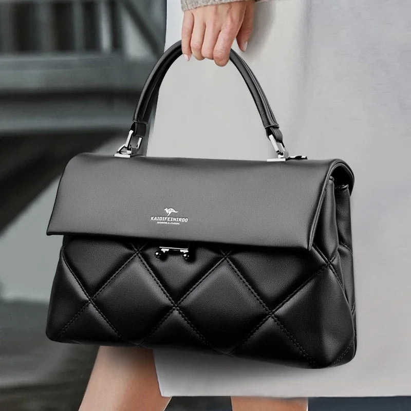 Korean Style Soft Leather Luxury Shoulder &amp; Crossbody Bag for Women