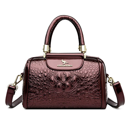 Women’s Crocodile Pattern Baguette Shoulder Bag