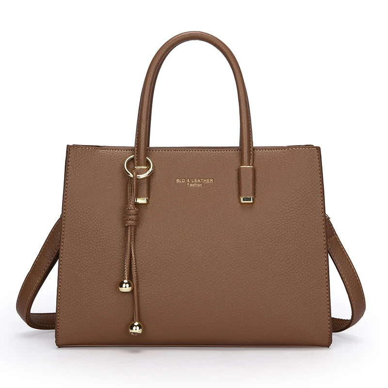 Genuine Leather Large Capacity Tote &amp; Crossbody Handbag for Women