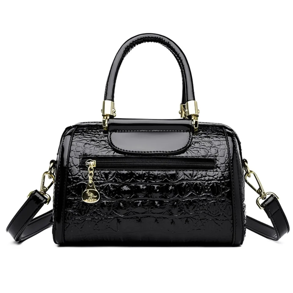 Women’s Crocodile Pattern Baguette Shoulder Bag