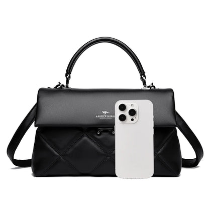 Korean Style Soft Leather Luxury Shoulder &amp; Crossbody Bag for Women