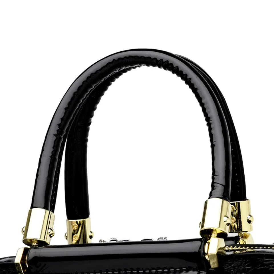Women’s Crocodile Pattern Baguette Shoulder Bag