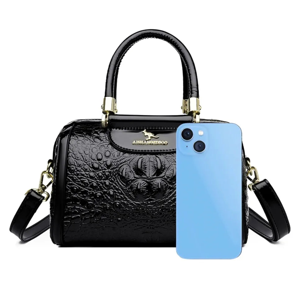 Women’s Crocodile Pattern Baguette Shoulder Bag