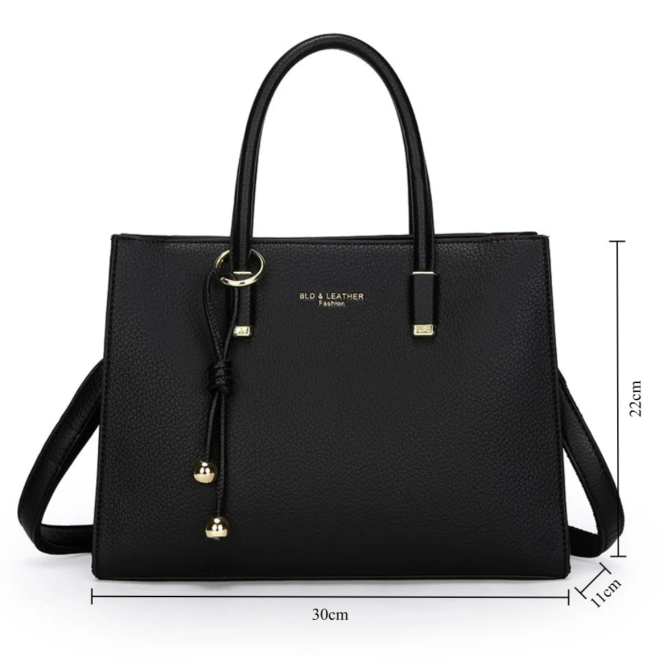 Genuine Leather Large Capacity Tote &amp; Crossbody Handbag for Women