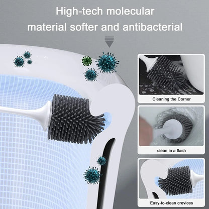 Electric Toilet Cleaning Brush with Adjustable Nylon Bristles