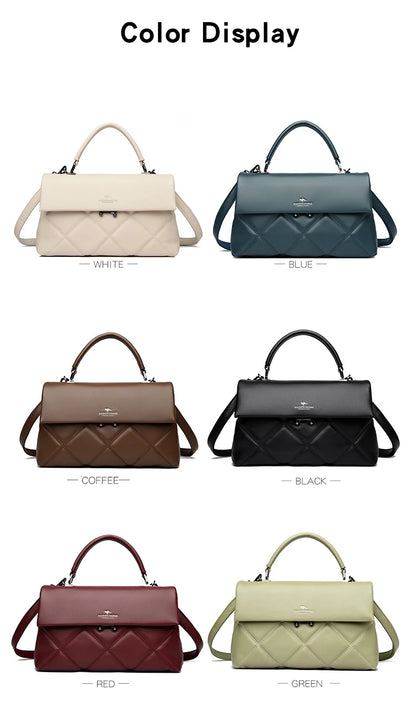 Korean Style Soft Leather Luxury Shoulder &amp; Crossbody Bag for Women