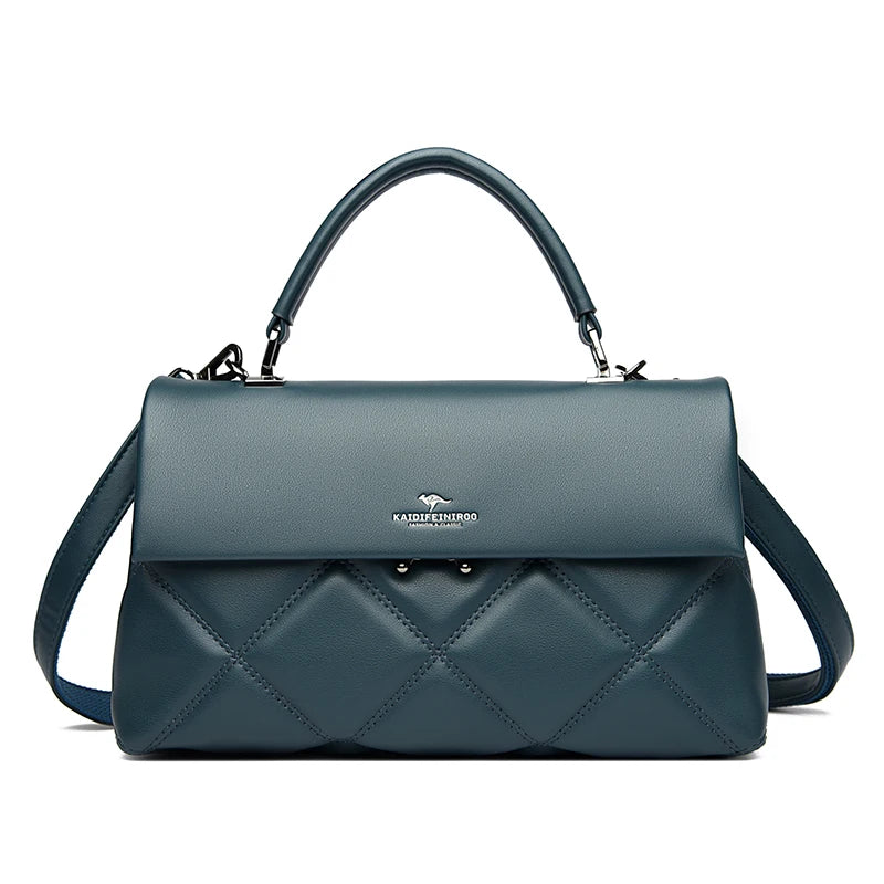 Korean Style Soft Leather Luxury Shoulder &amp; Crossbody Bag for Women