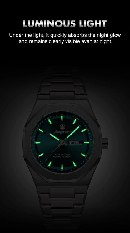 Luxury Stainless Steel Digital Quartz Watch