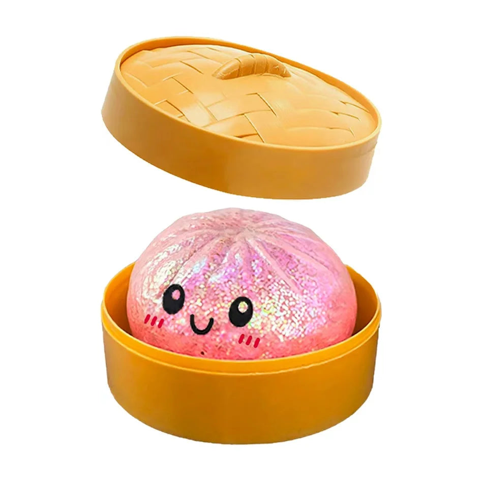Glitter Dumpling Squishy Sensory Squeeze Toy for Stress Relief
