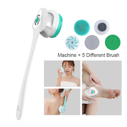 5-in-1 Rechargeable Electric Body Scrubber and Shower Cleaning Brush