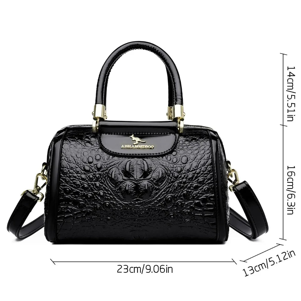 Women’s Crocodile Pattern Baguette Shoulder Bag