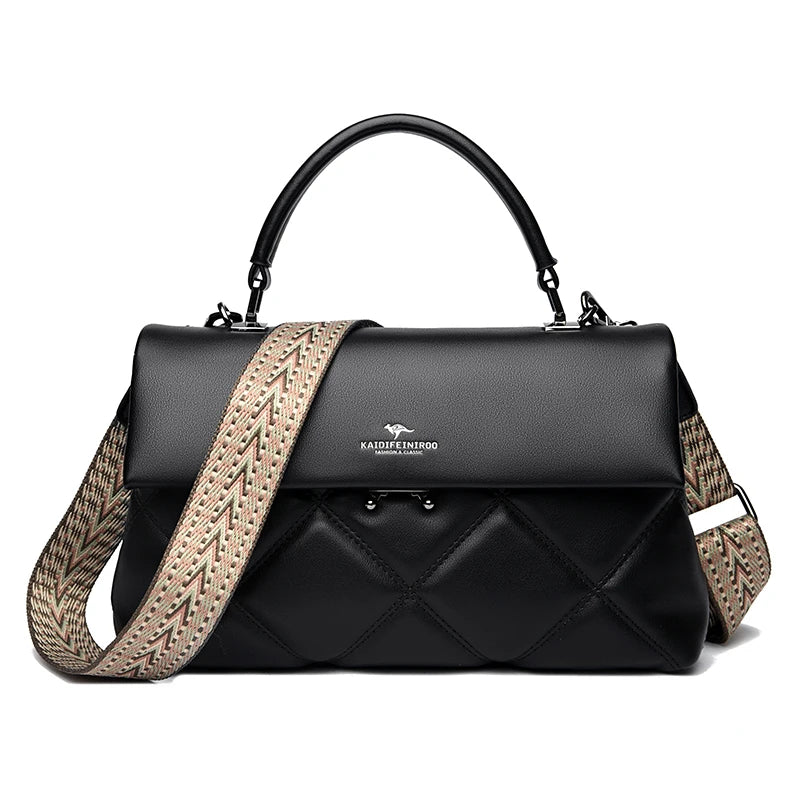 Korean Style Soft Leather Luxury Shoulder &amp; Crossbody Bag for Women
