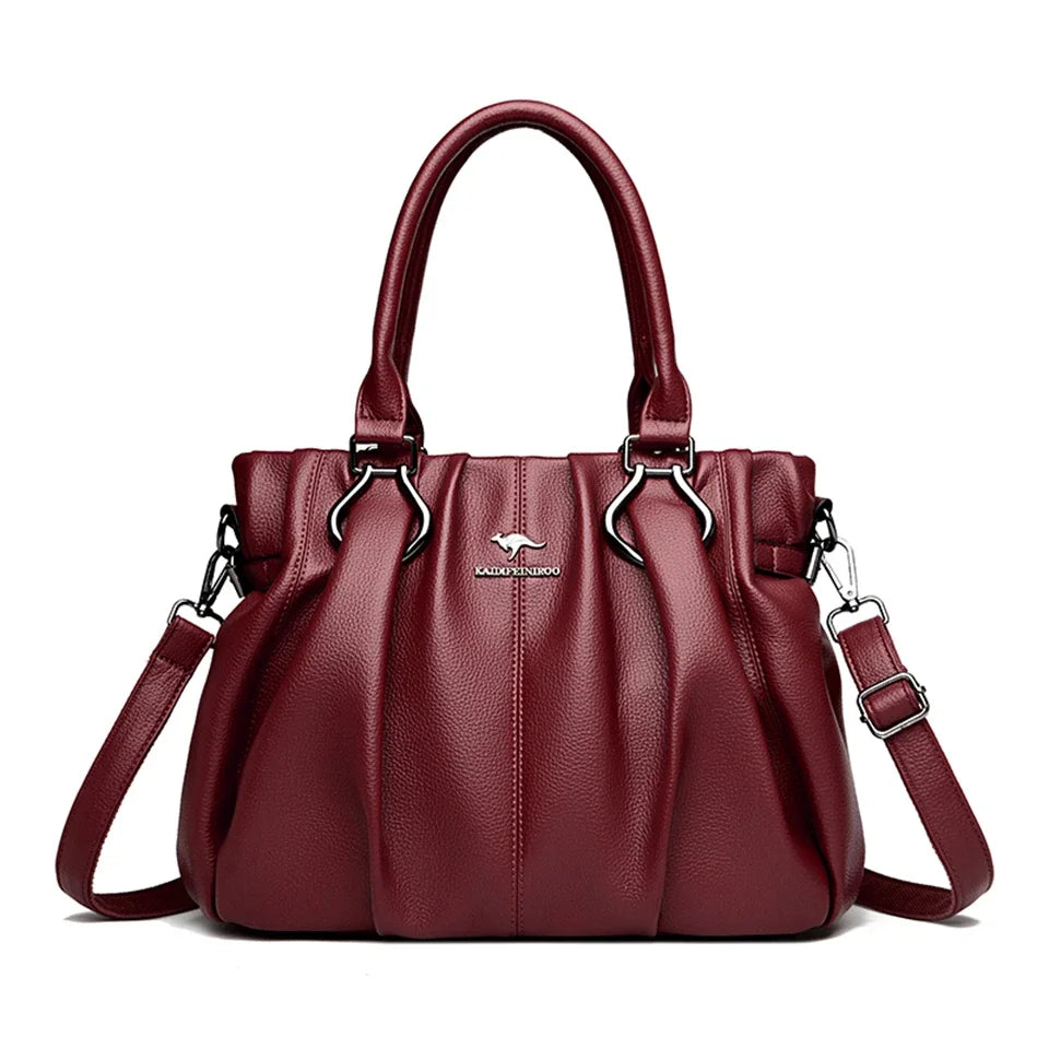 Luxury Casual Soft Leather Tote Bag for Women &amp; Everyday Use