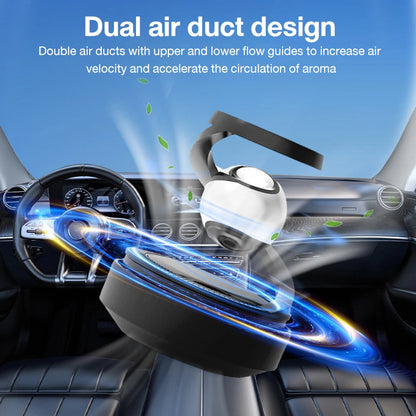 Solar Powered Rotating Car Air Freshener &amp; Aromatherapy Diffuser