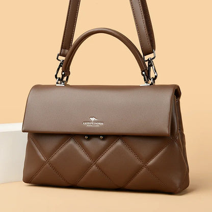 Korean Style Soft Leather Luxury Shoulder &amp; Crossbody Bag for Women