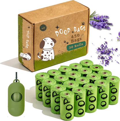 Extra Thick Biodegradable Dog Poop Bags with Adjustable Dispenser – 100% Leak Proof
