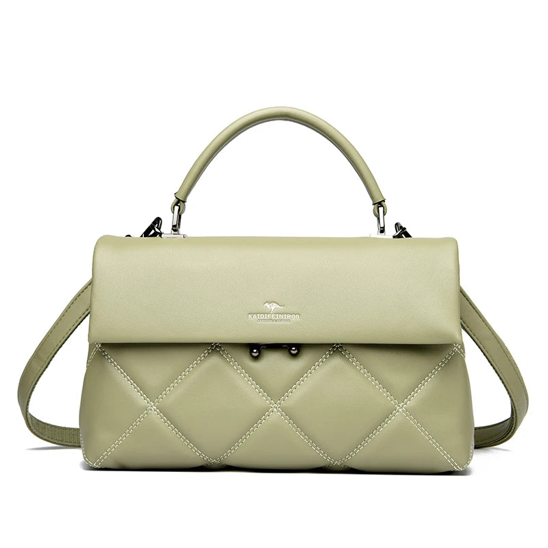 Korean Style Soft Leather Luxury Shoulder &amp; Crossbody Bag for Women