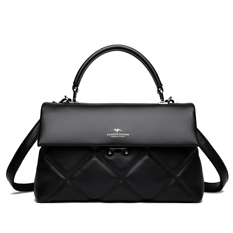 Korean Style Soft Leather Luxury Shoulder &amp; Crossbody Bag for Women